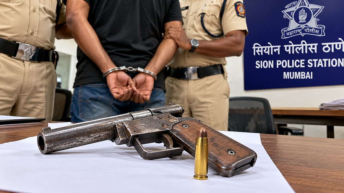 Mumbai Crime Branch Arrests 26-Year-Old With Country-Made Pistol, Live Cartridge In Sion West