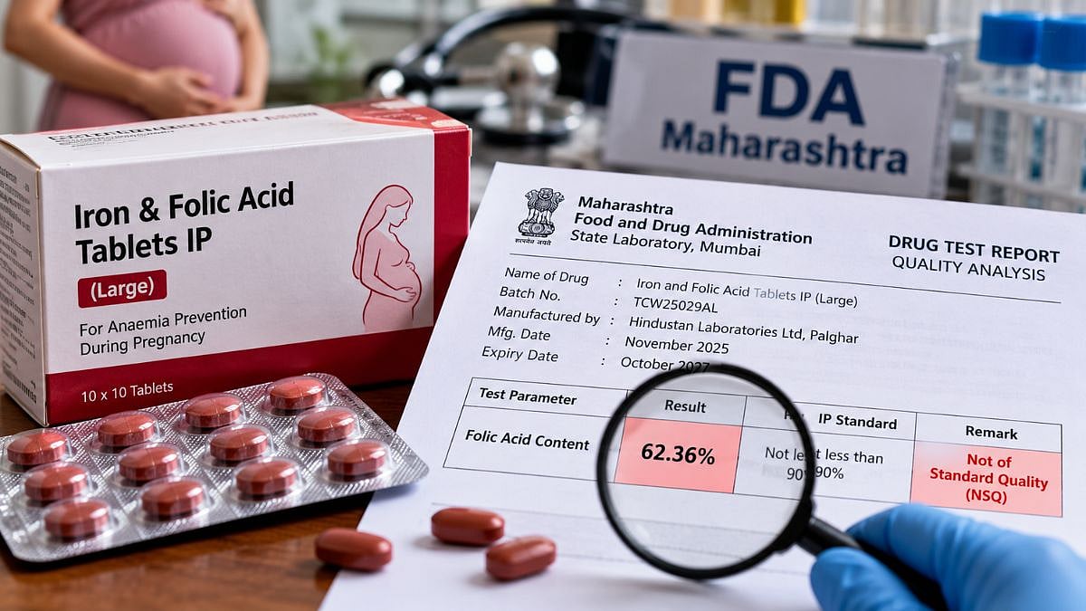 Maharashtra FDA Finds Iron-Folic Acid Tablet With Just 62.36 Per Cent Folic Acid In Quality Test