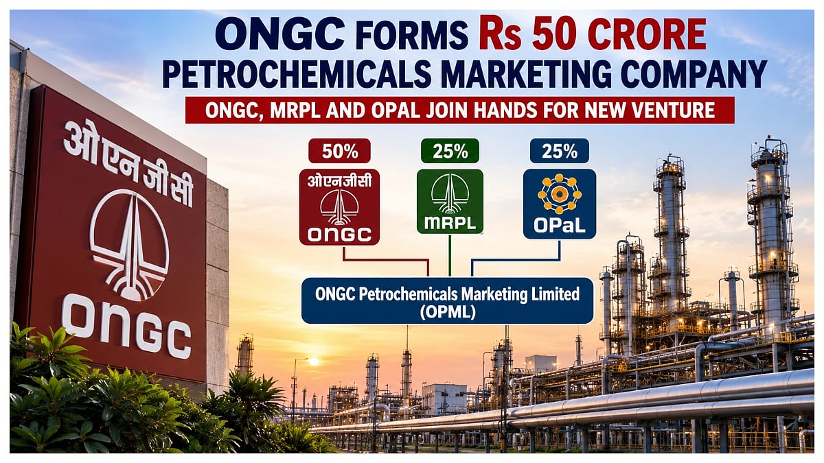 ONGC Invests ₹25 Crore In New Petrochemicals Venture, Forms ₹50 Crore Joint Company With MRPL And OPaL