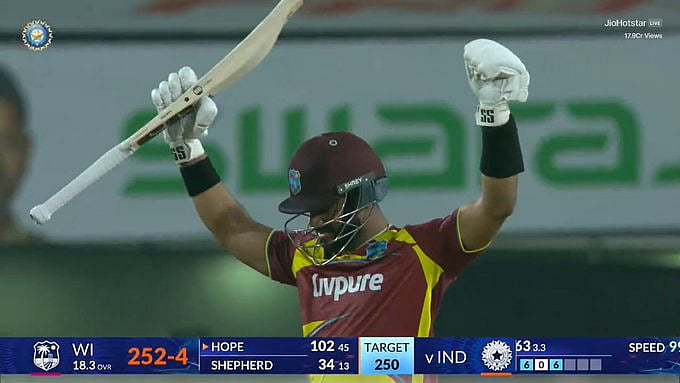 India Still Have No Answers To Shai Hope As West Indies Captain Hits Third Century Of The IND Vs WI Series In Record Chase 