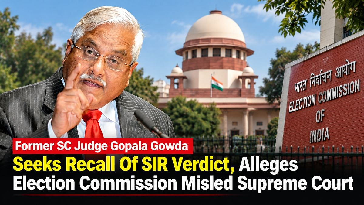 Former SC Judge Gopala Gowda Seeks Recall Of SIR Verdict, Alleges Election Commission Misled Supreme Court