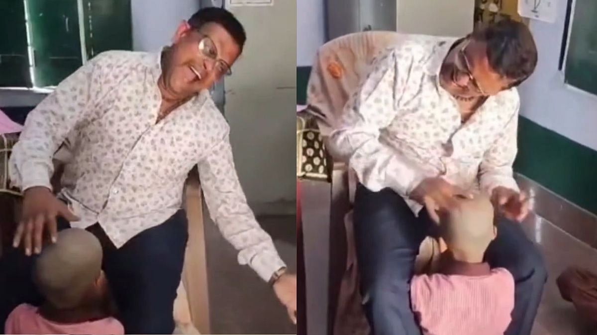 UP Teacher ‘Plays Tabla’ On Student’s Bald Head, Laughs; Suspended After Etawah Classroom Video Goes Viral 