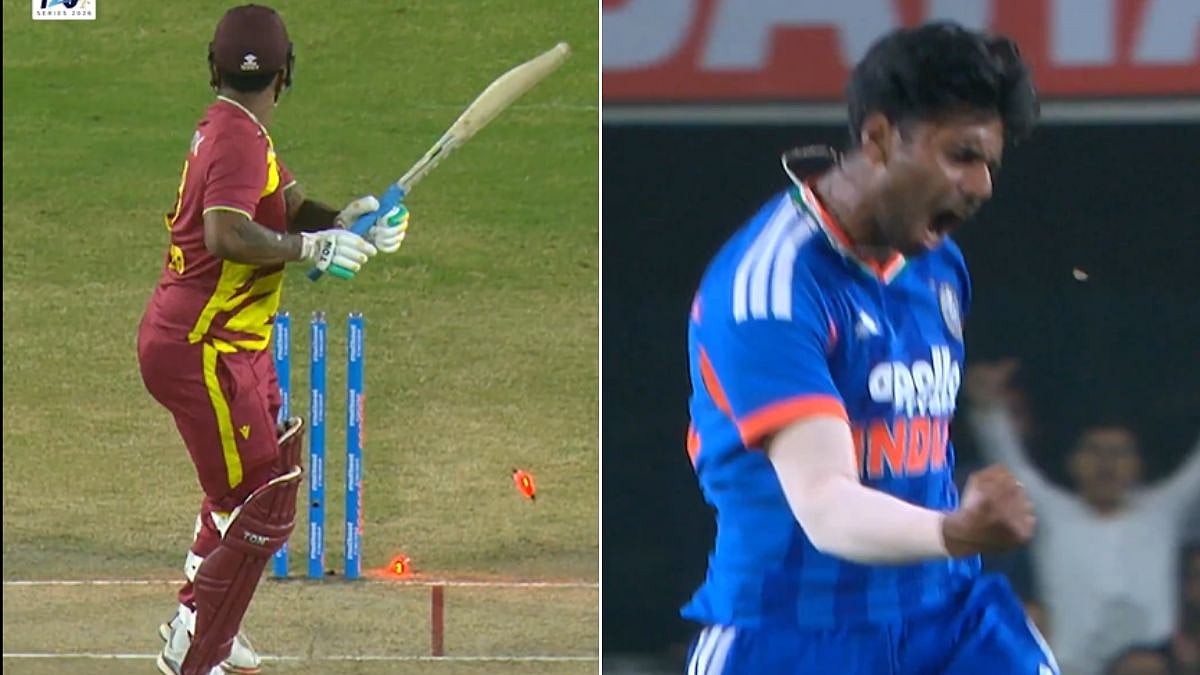 Mayank Yadav’s 144 kmph Thunderbolt Bowls Shimron Hetmyer For A Golden Duck In IND Vs WI 2nd T20I | VIDEO