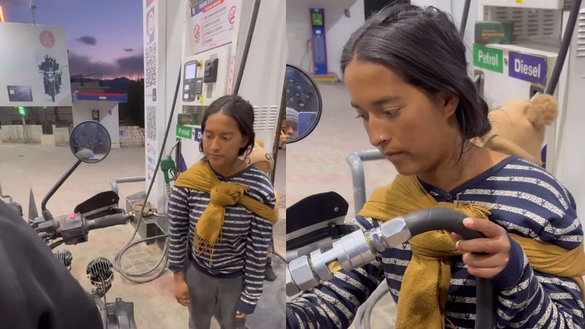 Mother Works At Ladakh Petrol Pump With Baby Strapped To Her Back, Viral Video Draws Praise - WATCH