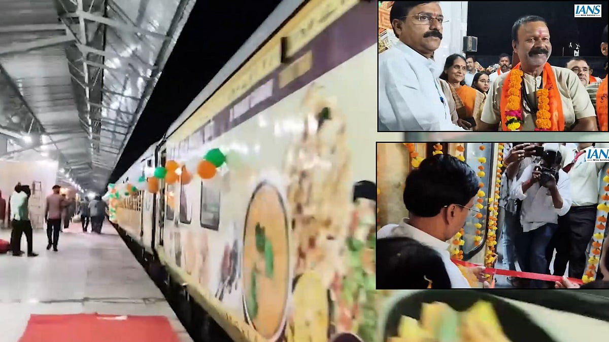 MP Tourism Minister Dharmendra Singh Lodhi Flags Off Pilgrimage Train From Damoh To Jagannath Puri