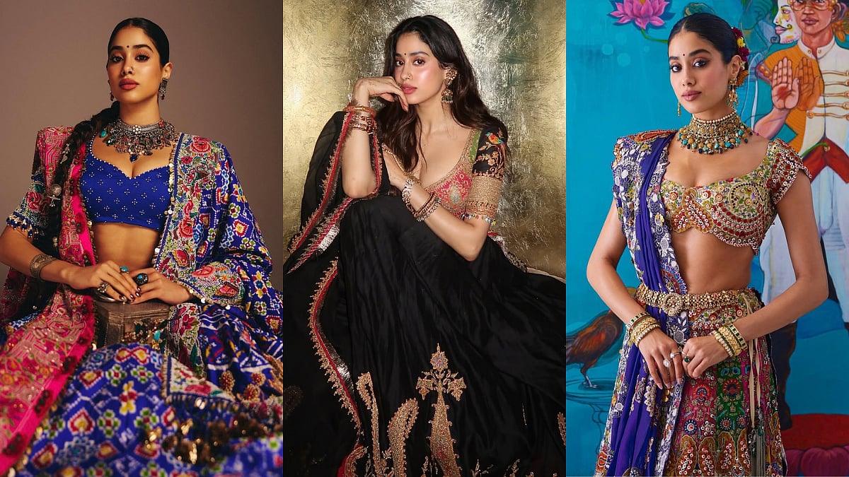 Looking For Navratri Fashion Inspiration? Janhvi Kapoor's Patola Lehengas And Gujarati Chaniya Cholis Are A Must-See For Garba Nights