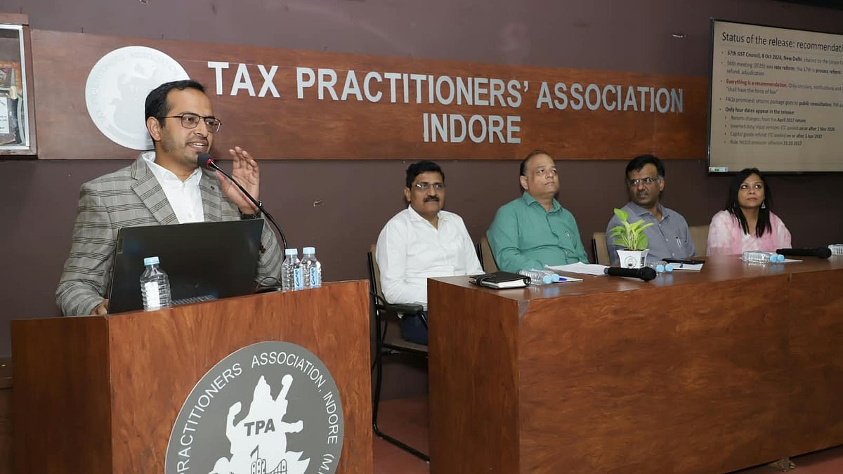 Indore GST Experts Welcome Council's Proposals For Faster Refunds, Lower Penalties And Easier Compliance