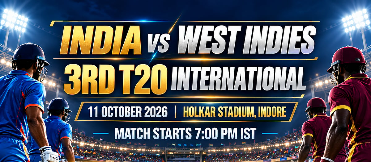 India VS West Indies T20: Teams to Arrive in Indore Today, Holkar Stadium Gears Up For Sunday Clash