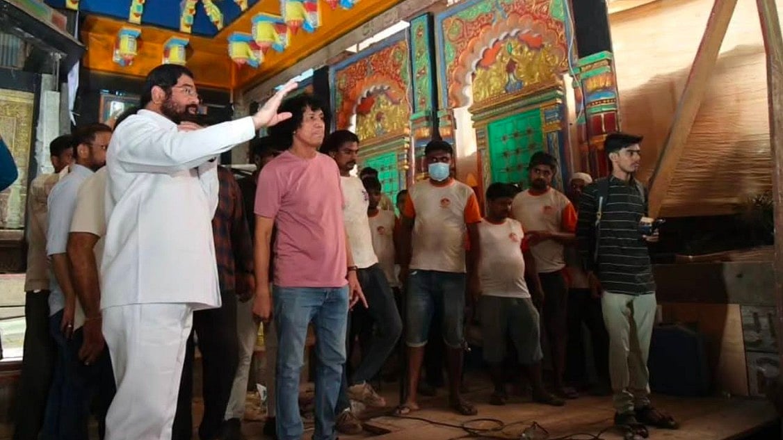 Deputy CM Eknath Shinde Inspects Grand Badrinath Temple Replica Ahead Of Navratri 2026; Durgeshwari Devi Festival Enters 48th Year