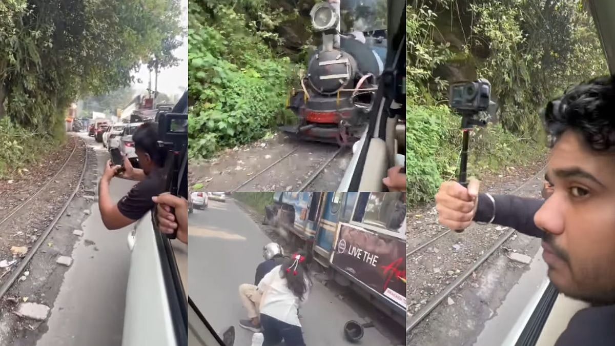 'Track Par Train Kaise Aa Gayi?': Car Hits Darjeeling Toy Train, Passengers Fall Off, Netizens React