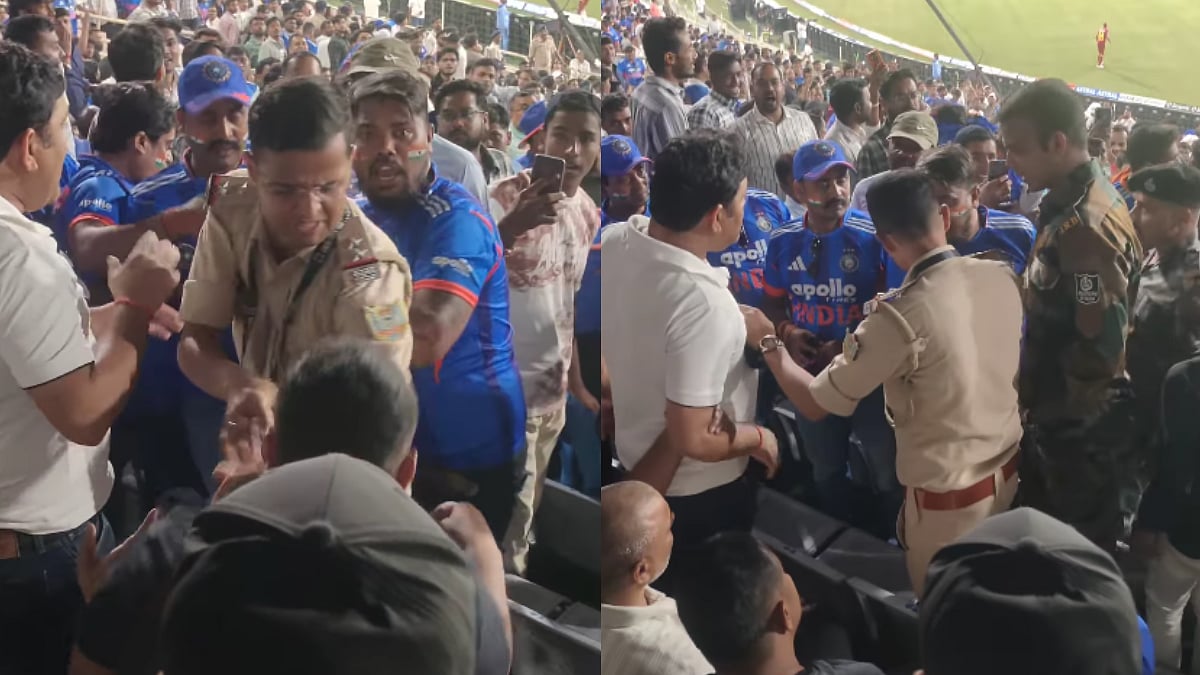 IND vs WI 2nd T20I: Fight Breaks Out In Stands, Security Personnel Seen Trying To Control Situation | Video
