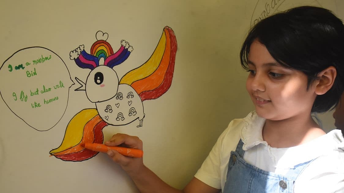 Bhopal Bookaroo Fest Opens At Bharat Bhavan, Kids Bring Giant 25-Foot Doodle Wall Alive With Colours And Creativity