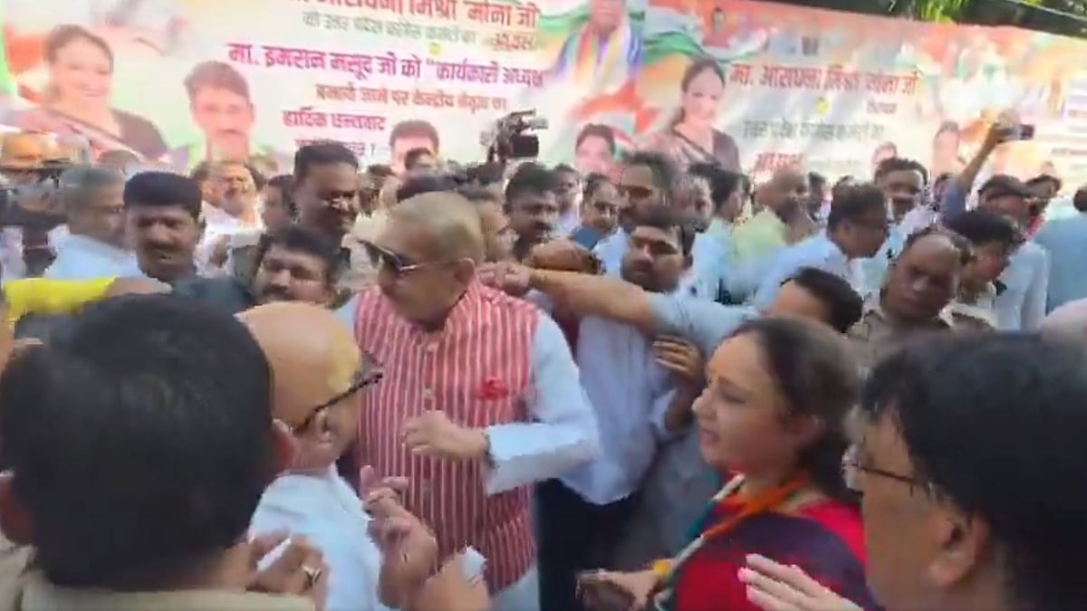 VIDEO: Shoes Hurled, Workers Clash At UP Congress Office During Aradhana Mishra’s Takeover In Lucknow