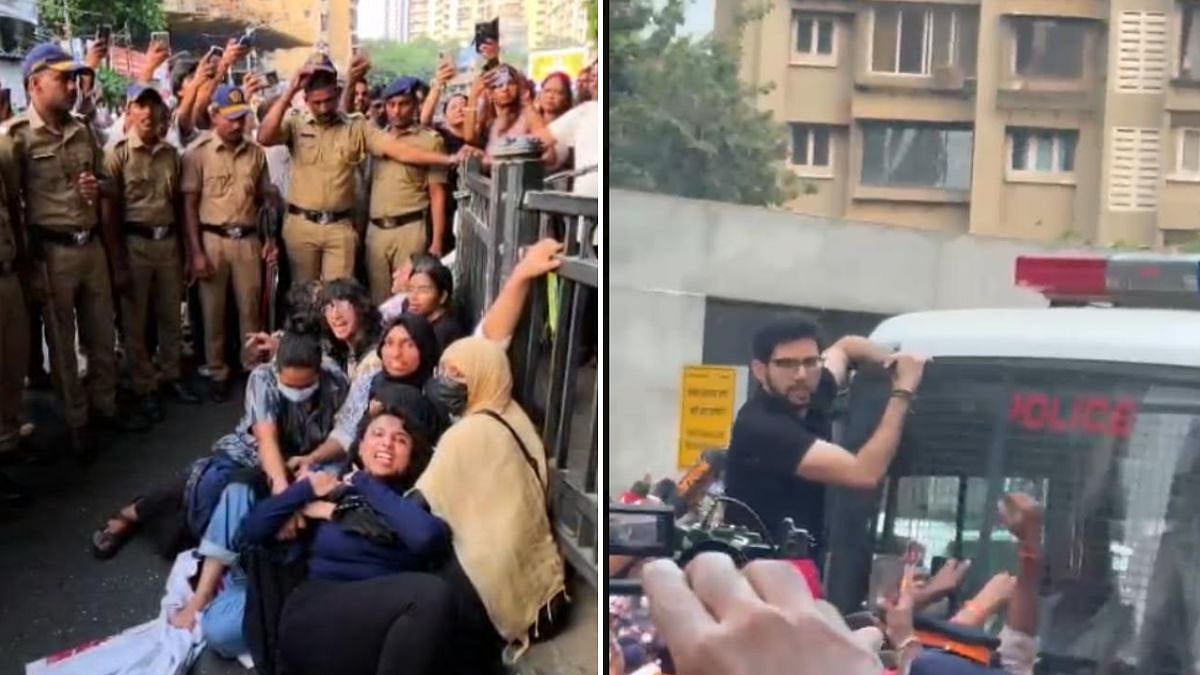 Mumbai CJP Protest: Around 300 Detained At Shivaji Park; Shiv Sena (UBT) Leader Aaditya Thackeray, Amit Thackeray Oppose Police Action | Video