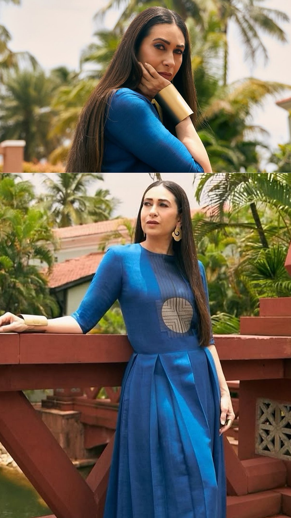 Karisma Kapoor Defines Minimalist Luxury in a Pleated Raw Silk Maxi Dress