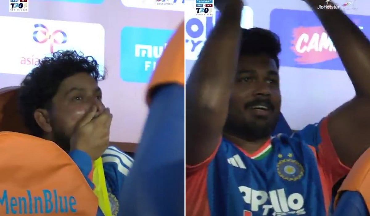 Kuldeep Yadav’s Priceless Reaction To Prince Yadav’s Cheeky Scoop Shot Goes Viral | VIDEO 