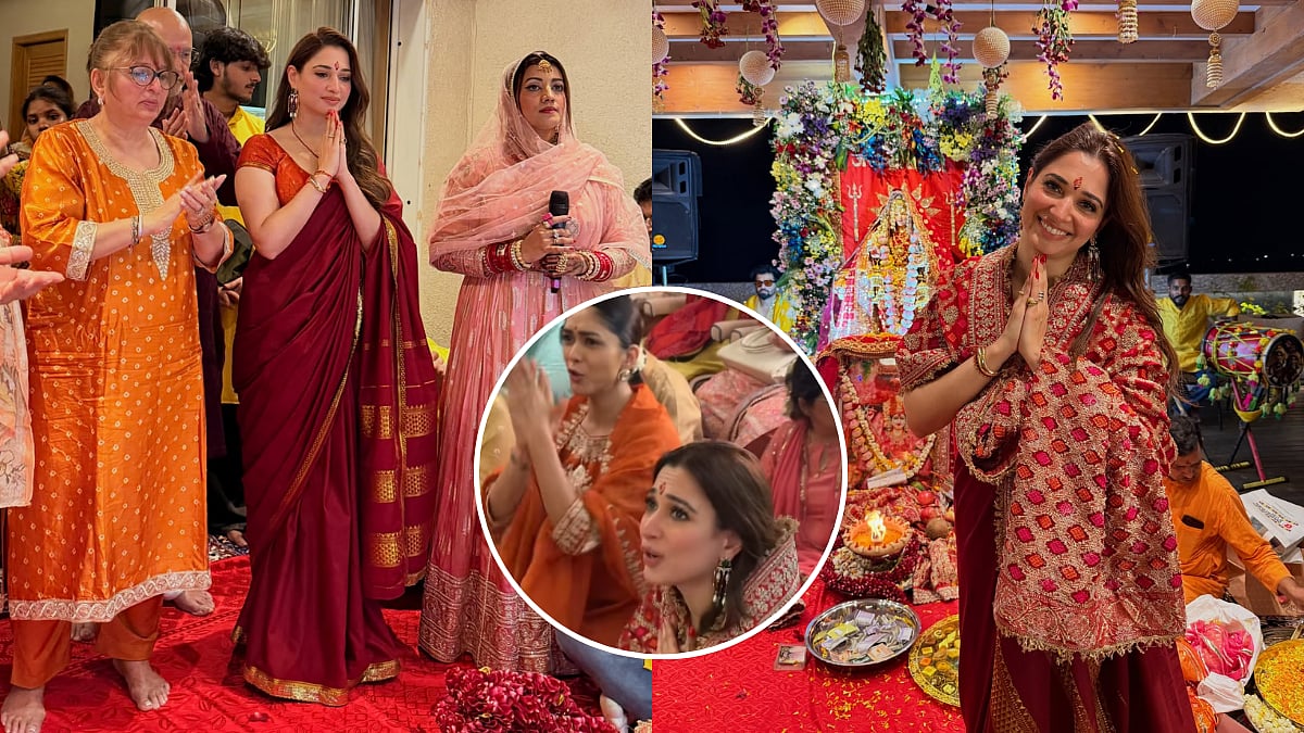 Tamannaah Bhatia Hosts Mata Ki Chowki At Home For Navratri 2026, Grooves With Mrunal Thakur To Spiritual Bhajans – Watch 