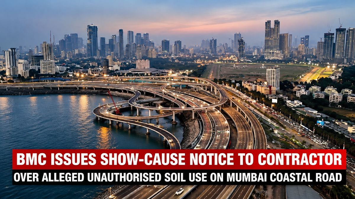 BMC Issues Show-Cause Notice To Contractor Over Alleged Unauthorised Soil Use On Mumbai Coastal Road