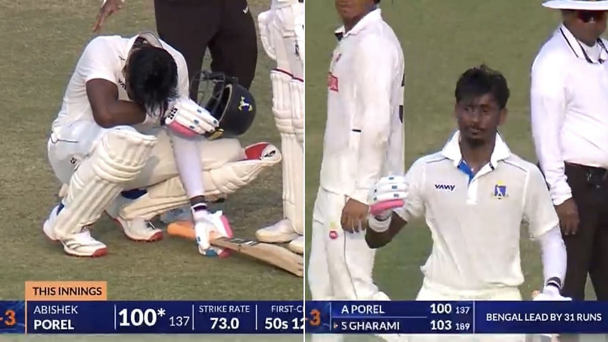 Abishek Porel, Who Served Jail Time In Alleged Rape Case, Breaks Down In Tears After Scoring Century In Ranji Trophy