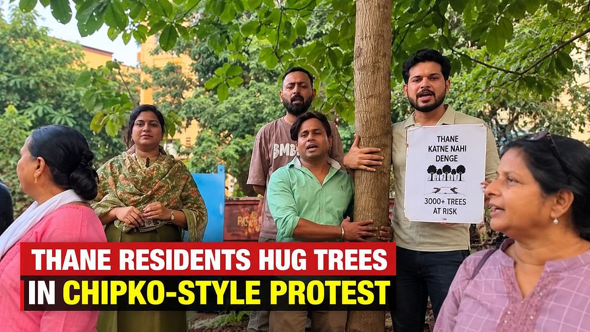 Thane: Residents Hug Trees In 'Chipko-Style' Protest At Waghbil’s Chulha Village Circle Against Integral Ring Metro Project