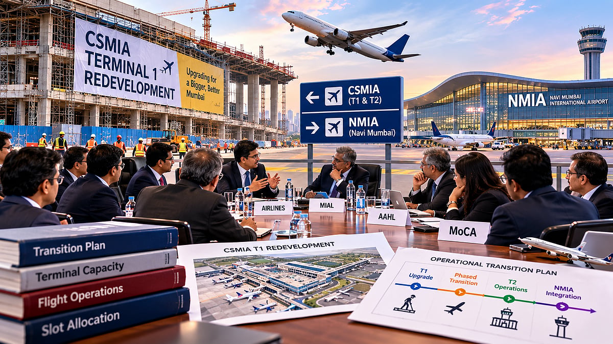 Mumbai Airport & Airlines To Meet Today To Draft A Transition Plan Between CSMIA & NMIA For T-1 Modernisation