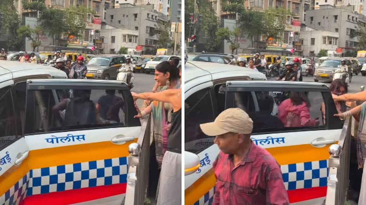 Mumbai Anti-CEC Protest: Viral Video Shows Detained Women Flee Police Vehicle Near Shiv Sena Bhavan