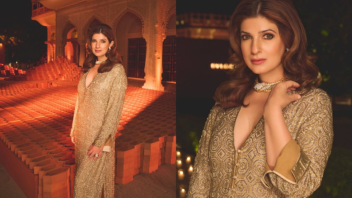 Twinkle Khanna Serves Festive Glamour In Embroidered Kaftan And Statement Serpenti Jewels At Pre-Diwali Bash In Jaipur