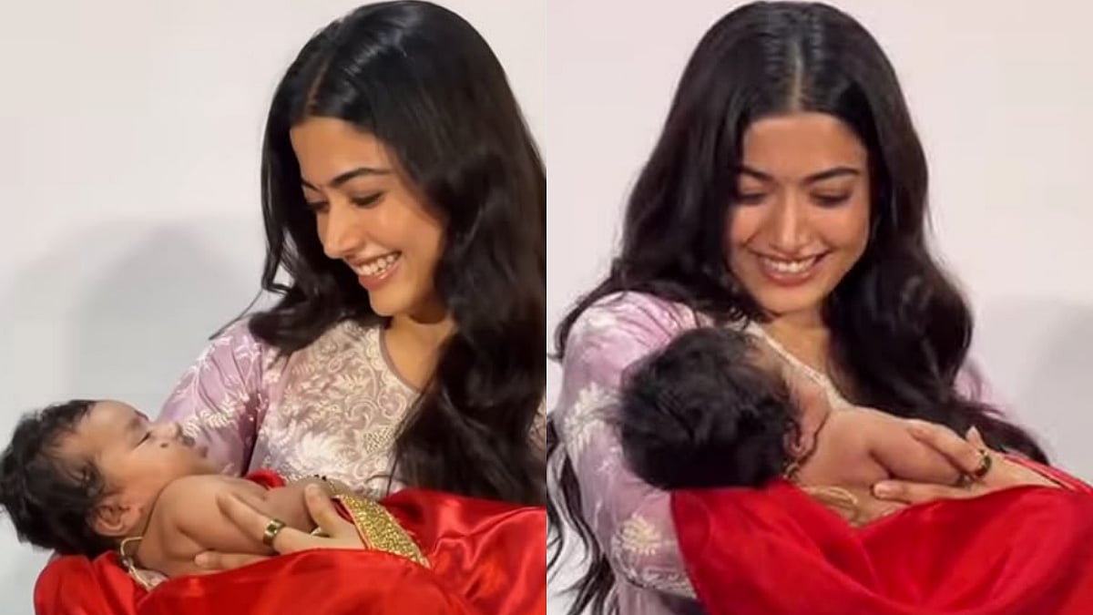 'She Will Be Such Cute Mom': Rashmika Mandanna's Adorable VIDEO With Baby Sporting Moustache As Vijay Deverakonda's Ranabaali Wins Hearts
