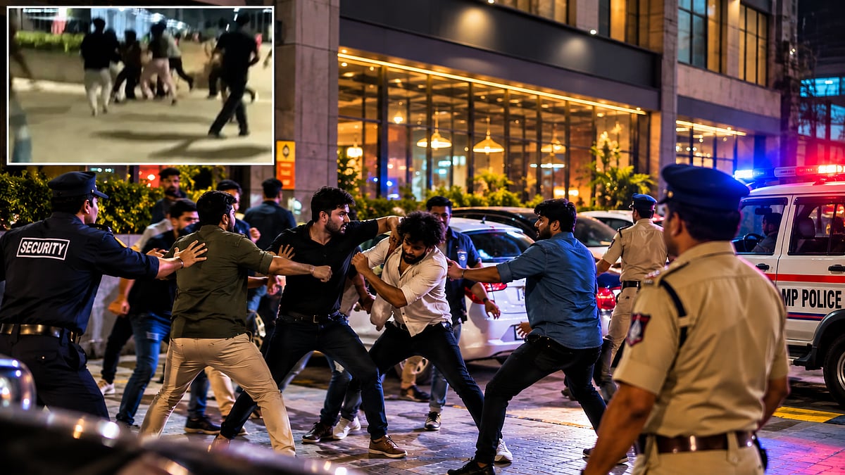 Indore Cafe Fight: Scuffle Between Youths & Cafe Staff Escalates Into Violent Fight Late Night In Lasudia; Police Rush To Spot