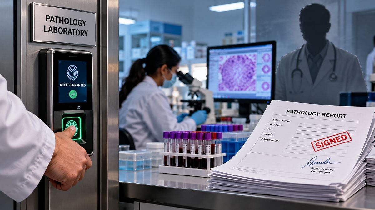 Maharashtra ‘Ghost Pathologist’ Concerns Put Biometric Access In Focus As QCI Seeks Stronger Lab Security