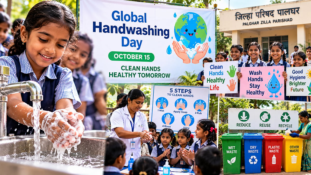 Palghar To Observe Global Handwashing Day On October 15 With Hygiene Awareness Drives Across District
