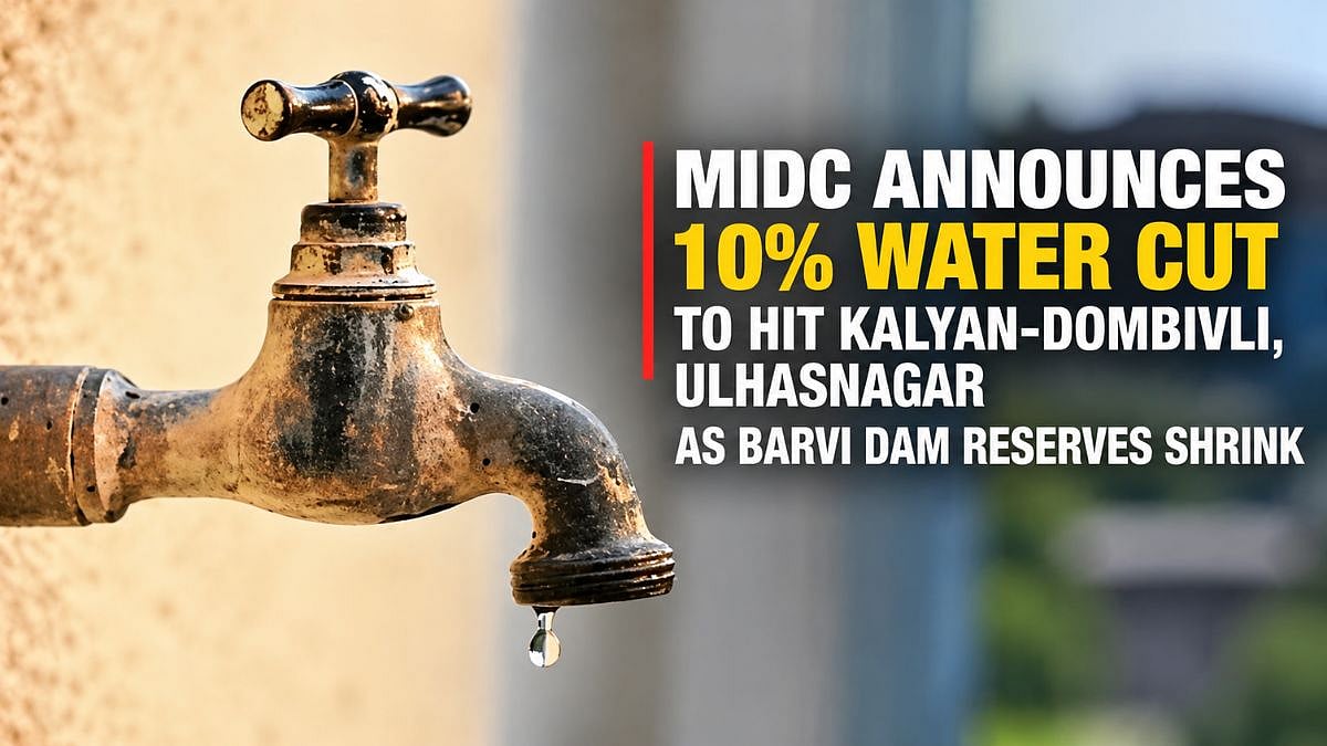 MIDC Announces 10 Per Cent Water Cut In Kalyan-Dombivli, Ulhasnagar As Barvi Dam Reserves Shrink; Weekly 36-Hour Shutdowns From October 22