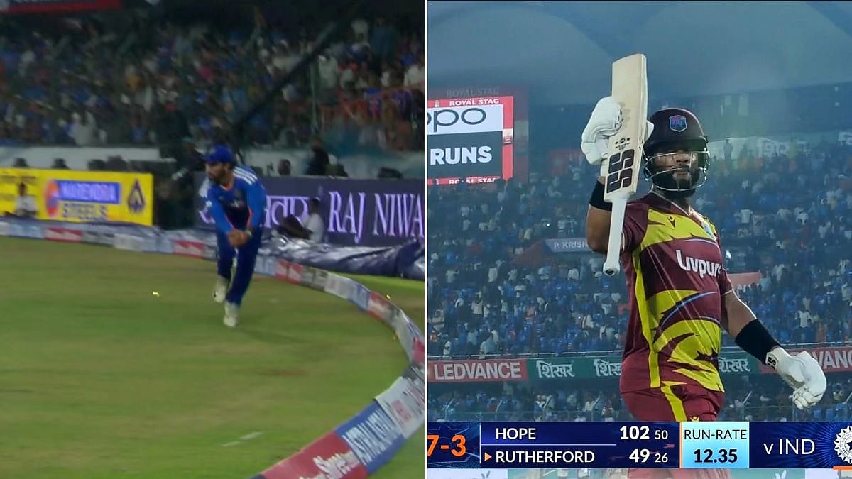 Tilak Varma’s Costly Drop Turns Into Six As Shai Hope Smashes Century On Final Ball Vs India | VIDEO