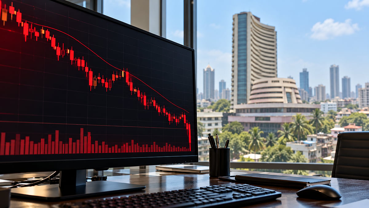 Sensex Falls 376 Points After Noon, Inflation And Financial Stocks Weigh On Markets
