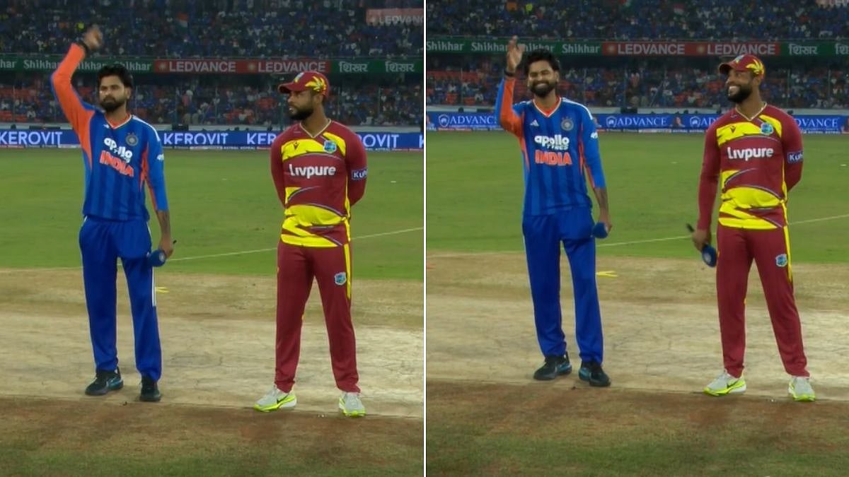 Shreyas Iyer Tricks Shai Hope With  'Fake Coin Flip' During IND Vs WI 4th T20I Toss; Video Goes Viral