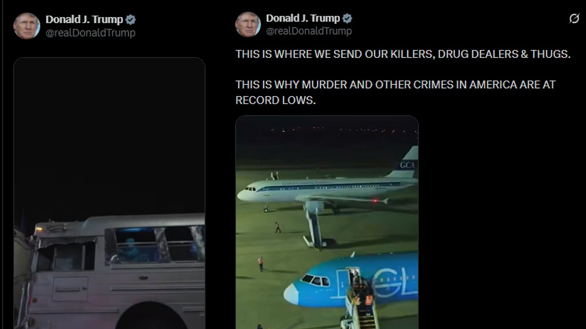 Trump Forgets Caption In Dramatic Deportation Video Tweet, Retweets Adding ‘This Is Where We Send Our Killers’ Two Minutes Later