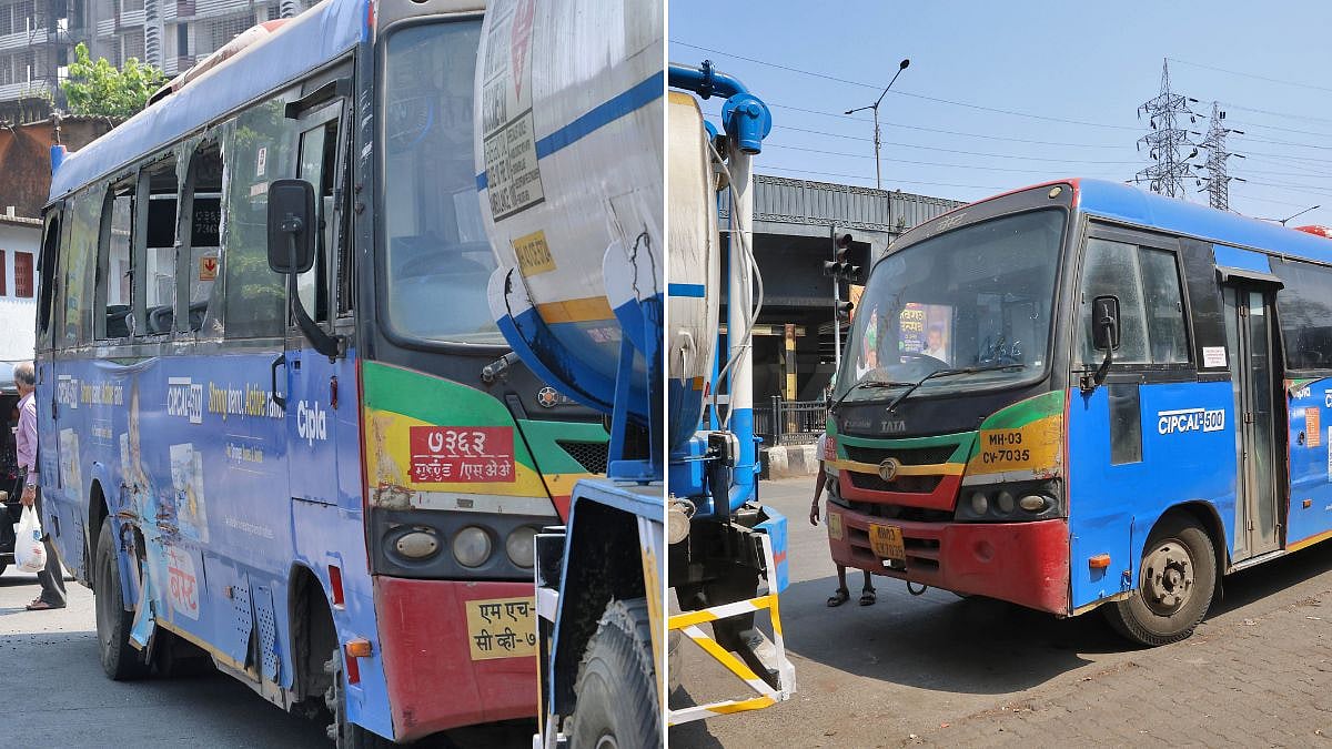 Mumbai Accident: Tanker Rams BEST Wet-Lease Bus At Chheda Nagar Signal, 4 Passengers Injured