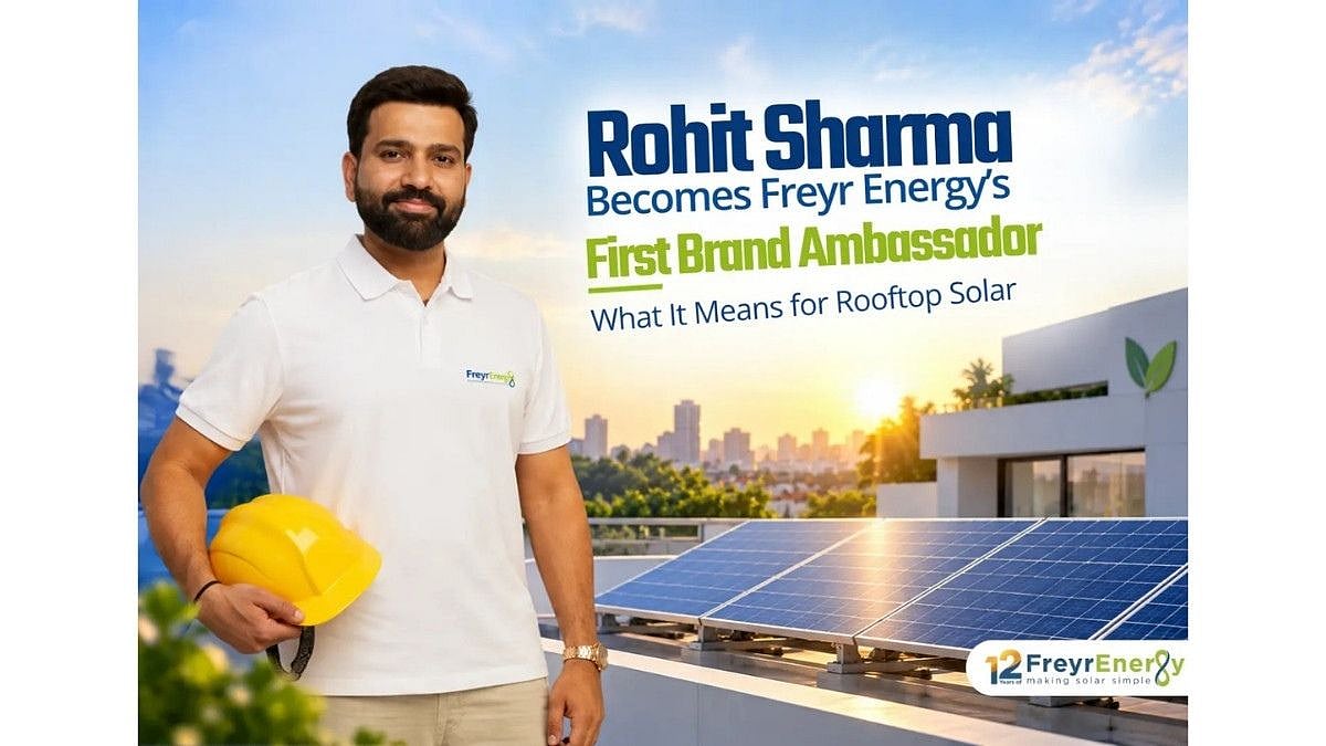 Rohit Sharma Becomes Freyr Energy's First Brand Ambassador: What It Means For Rooftop Solar