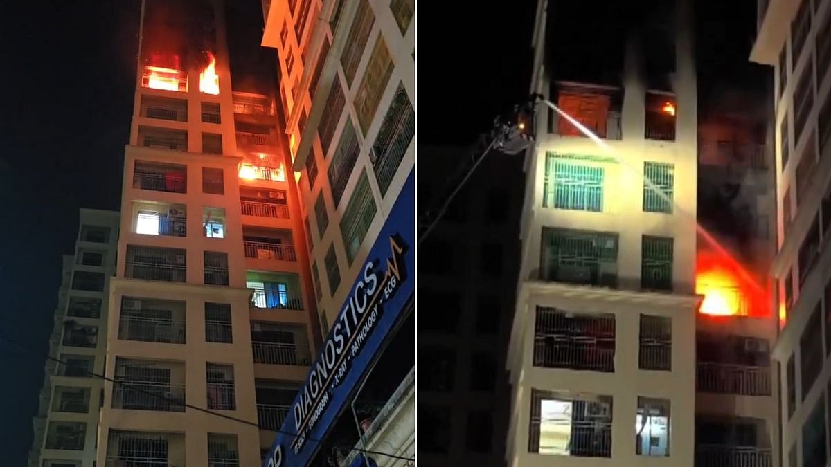 Nalasopara Fire: Massive Late-Night Blaze Engulfs 8th To 10th Floors Of Imperial Heights, 15 Rescued As Rescue Operations Continue | Video