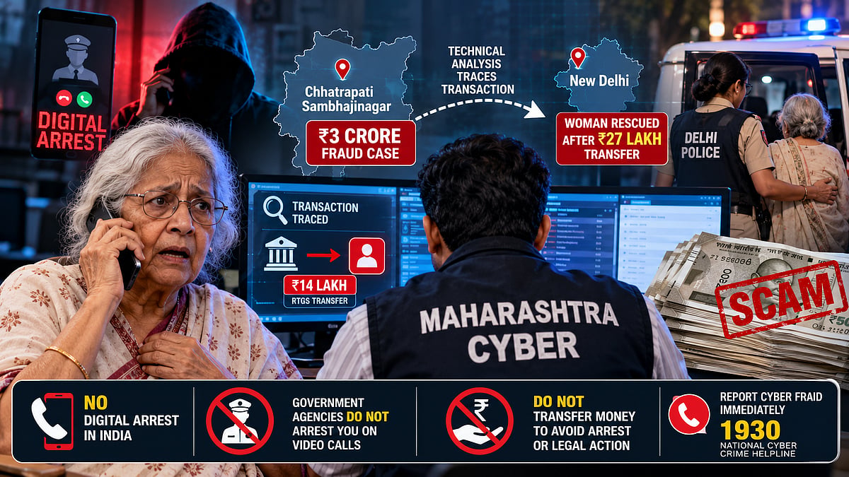 Maharashtra Cyber Helps Delhi Police Rescue Elderly Woman From Digital Arrest Scam After ₹27 Lakh Loss