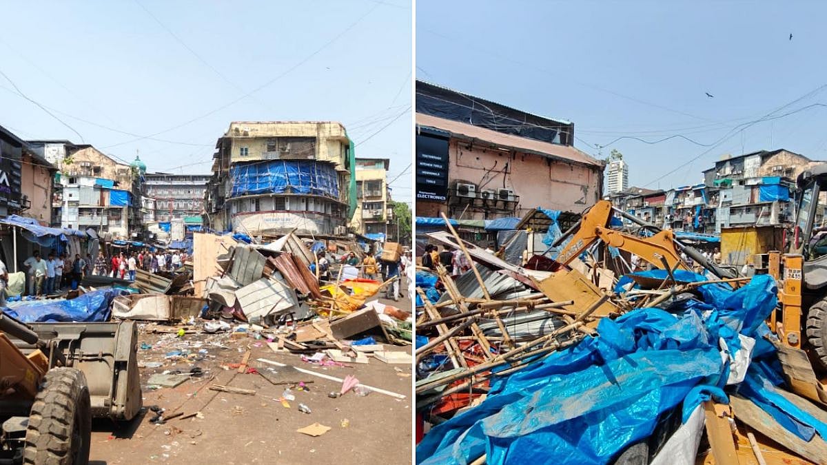 BMC Demolishes 92 Unauthorised Stalls Near Manish Market, Musafirkhana Under 'Pedestrian First' Initiative
