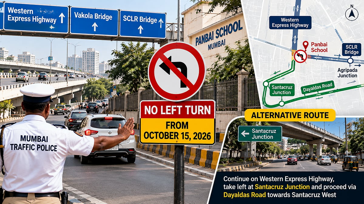 Mumbai Traffic Update: Left Turn Near Panbai School In Vakola Permanently Banned From October 15; Check Alternative Route