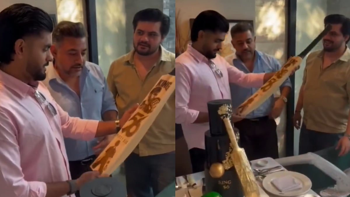 'Yeh Bat Se Toh Run Karle': Netizens Troll Babar Azam As Pakistan Star Receives Special Cricket Bat During 32nd Birthday Celebrations