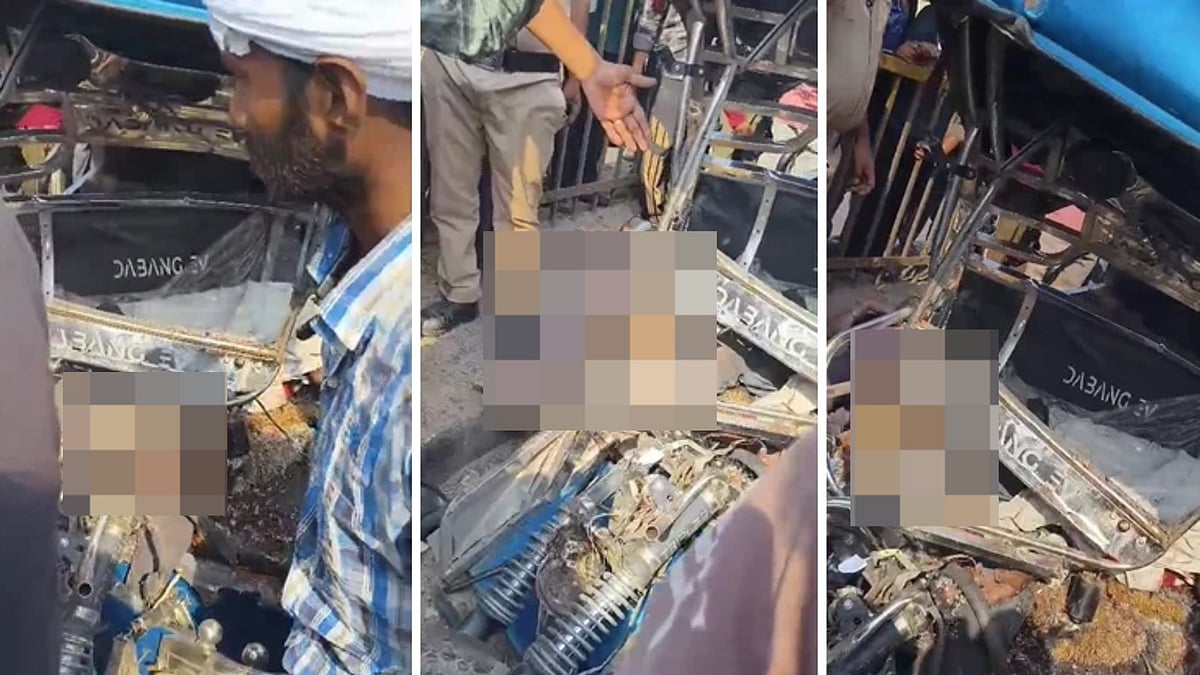 Morena Road Accident: Two Relatives Killed As Speeding Truck Hits E-Rickshaw On NH-44 | VIDEO