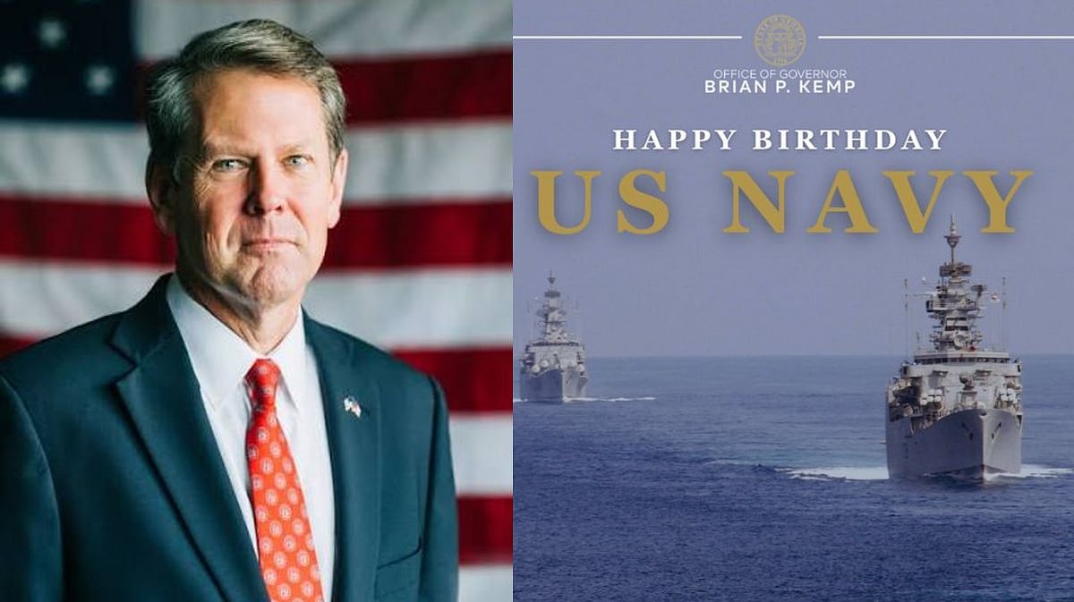 US Governor Brian P Kemp Mistakes Indian Warships For American Vessels In US Navy 251st Anniversary Post
