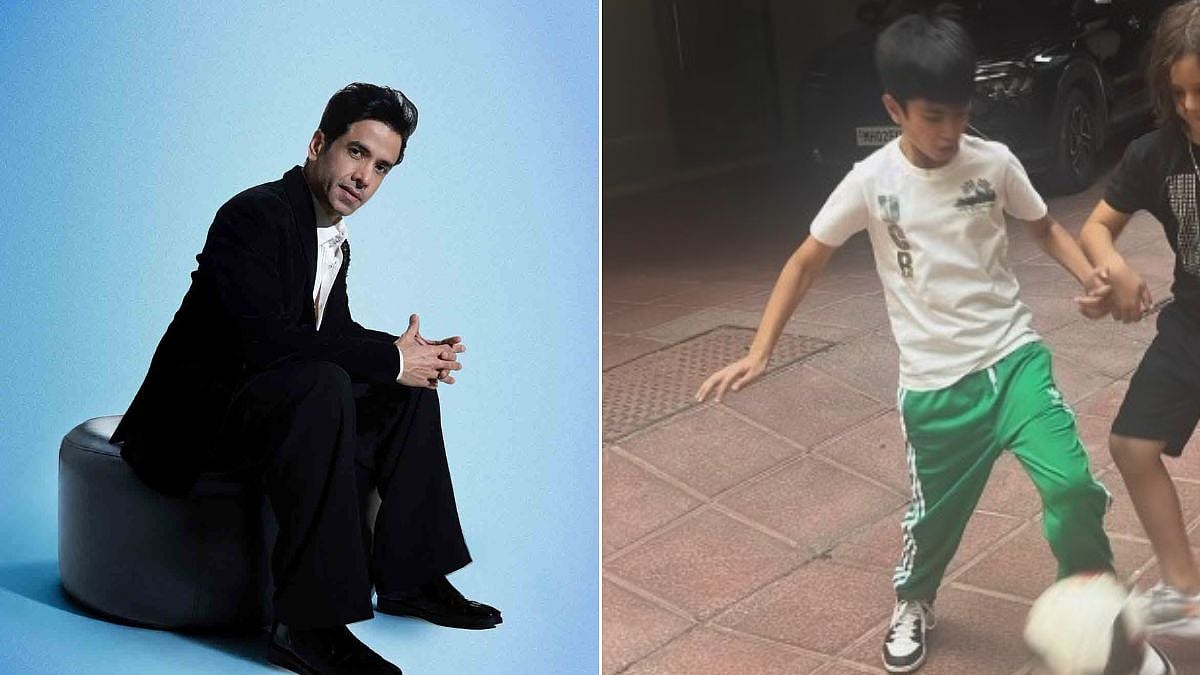 Tusshar Kapoor And His Son Laksshya Took Part In A Football Match In Kolkata