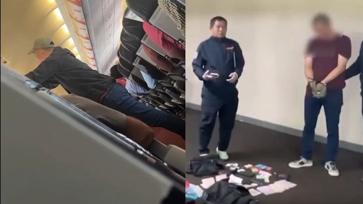 Robbery In Plane: Chinese Tourist Seen Digging Through Sleeping Co-Passenger's Bags On AirAsia Flight; Arrested In Bangkok | VIDEO