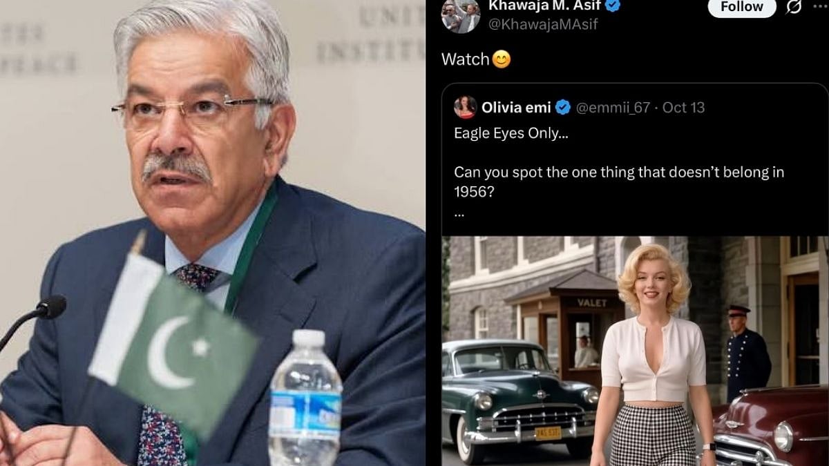 Pakistan Defence Minister Khawaja Asif Faces Backlash Over Marilyn Monroe AI Puzzle Post 