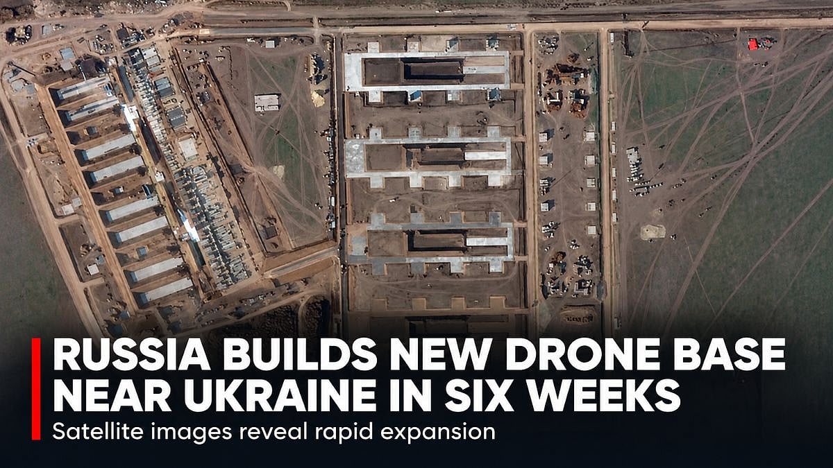 Russia Builds Massive Drone Launch Base Near Ukraine In 6 Weeks, Satellite Images Reveal