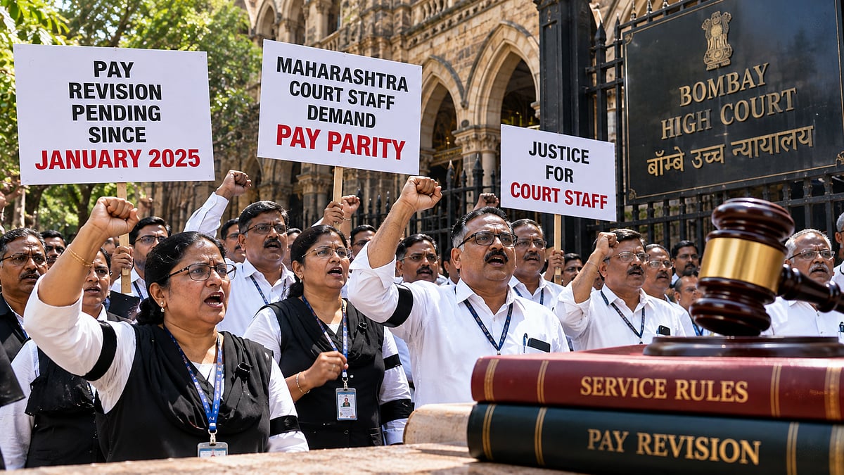 Maharashtra Court Staff Launch Second Phase Of Protest Over Pay Revision Pending Since January 2025